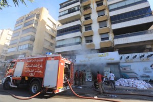 حريق طريق المطار